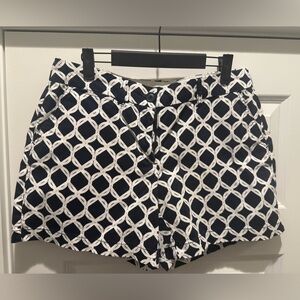 CROWN & IVY NAVY & WHITE 2 POCKETS FRONT BACK STRETCH FABRIC 98/2 Cotton Spandex